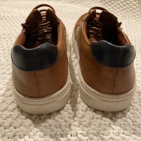 Flat Ltd. Boys' Cameron Brown Leather Zip Oxford Sneaker -  Size 3M - Picture 5 of 9